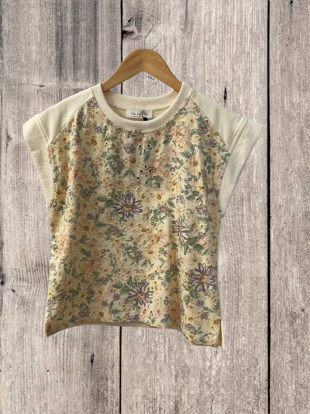 Cream & Pastel Floral Top